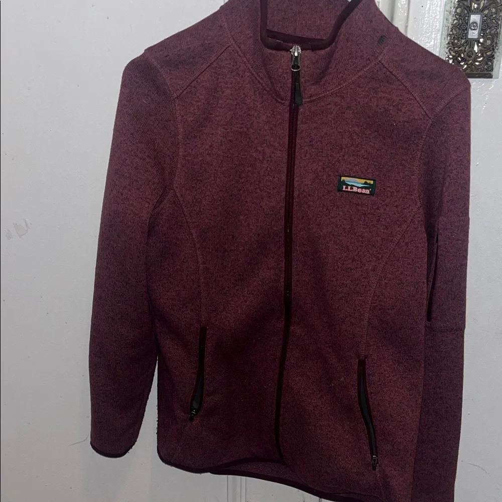 L.L. Bean Burgundy Knit Sweater - Picture 1 of 5